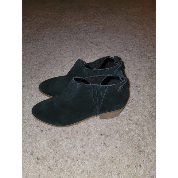 Marc Fisher Wilde Ankle Booties size 8 1/2 M Black Suede Block Heel - Picture 4 of 7